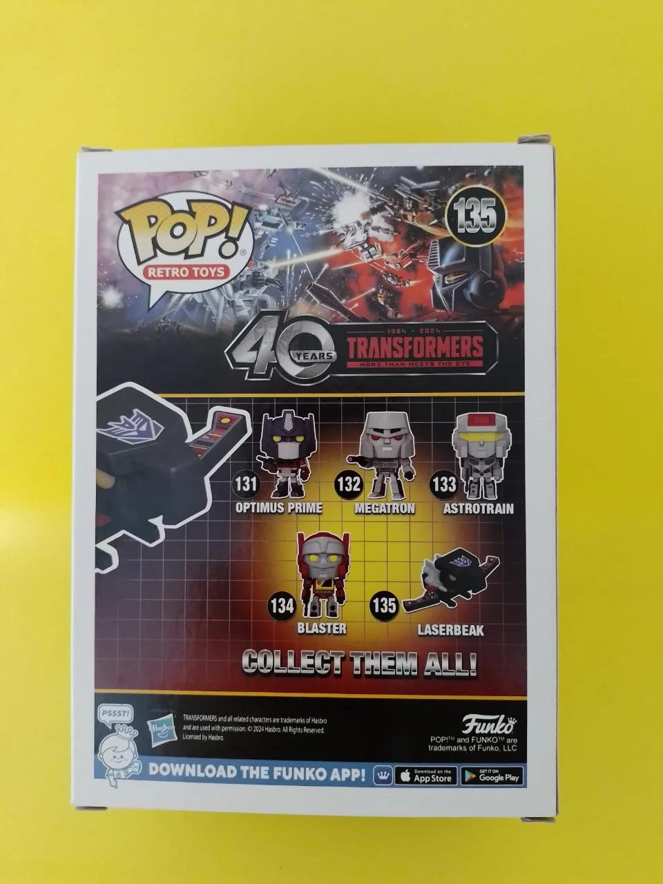 Funko Pop! Retro Toys - Transformers 40 Years - Laserbeak #135 - NOVO – photo 3